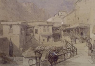 Mount Sinai (akvarel na papíře) od David Roberts