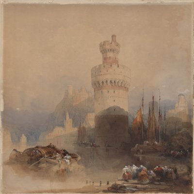 Oberwesel na Rýnu od David Roberts
