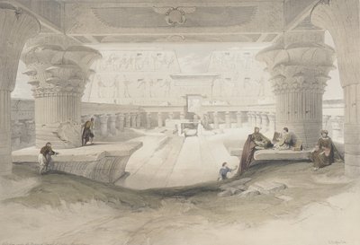 Portikus chrámu v Edfu od David Roberts