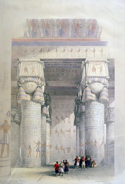 Portico of the Temple of Dendera, 19. století od David Roberts