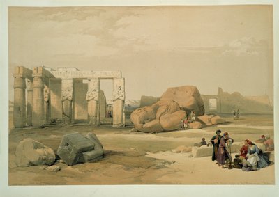 Pozůstatky velkého thébského kolosu od David Roberts