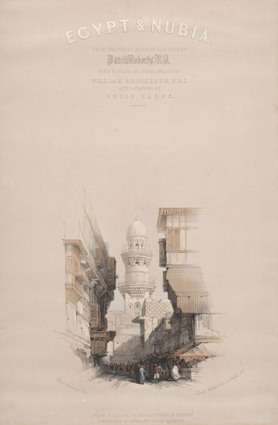 Pohled na ulici v Káhiře, Egypt od David Roberts