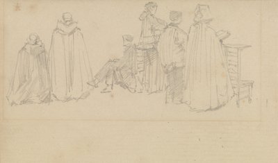 Studie postav v kostele od David Roberts