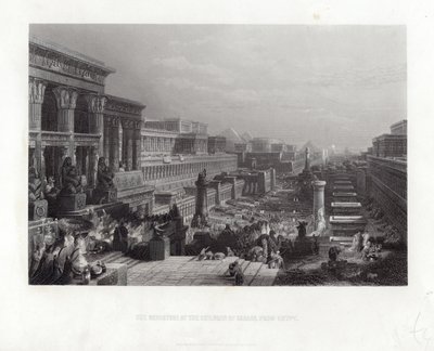 Odchod dětí Izraele z Egypta od David Roberts