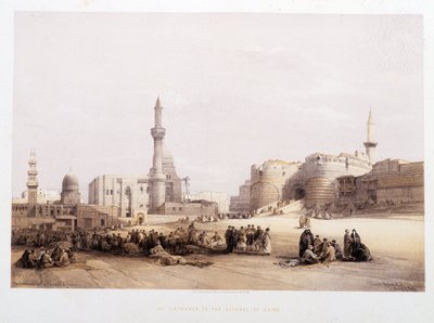 Vchod do citadely v Káhiře (Káhira) - ve „“Svaté zemi““ od Davida Robertse, Londýn 1849 od David Roberts