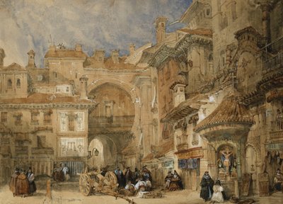 Brána Viva Rambla, Granada, 1834 od David Roberts