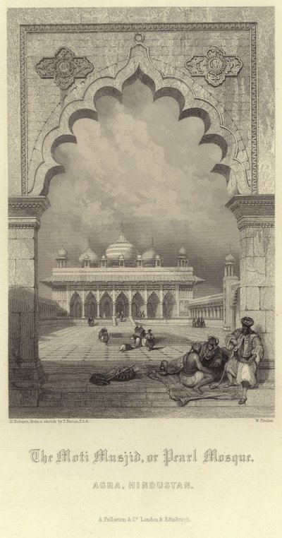 Moti Masjid v Agra od David Roberts