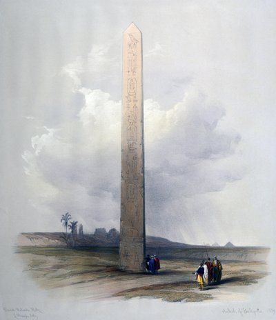 Obelisk v Heliopolis od David Roberts