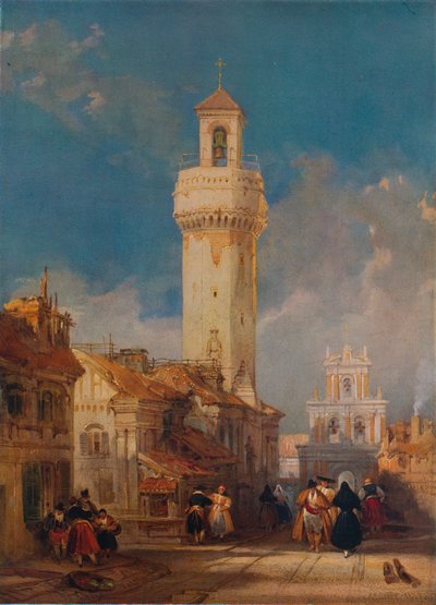 Věž kostela San Nicolás de la Villa, Córdoba, 1834 od David Roberts