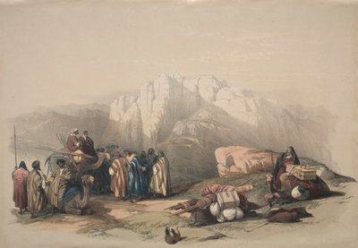 Áronova hrobka, vrchol hory Horeb od David Roberts
