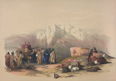 Áronova hrobka, ze „Svaté země“, vyryla Louis Haghe (1806-85) od David Roberts