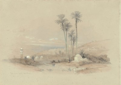 Pohled na Jenin, starověký Jezreel od David Roberts