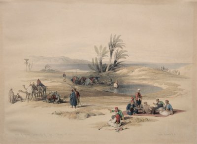 Wells of Moses, Wilderness of Tyh, 1839. od David Roberts