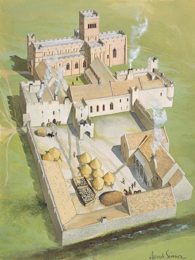 Lindisfarne Priory, Svatý ostrov, Northumberland od David Simon