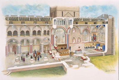Lindisfarne Priory, Svatý ostrov, Northumberland od David Simon