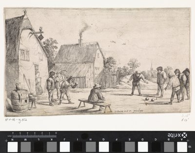 Farmáři hrají koule Žánrové scény pod širým nebem (název seriálu) od David Teniers (II)