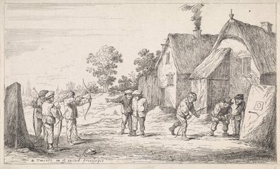 lukostřelci Žánrové scény pod širým nebem (název seriálu) od David Teniers (II)