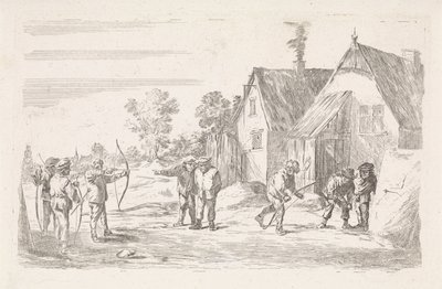 lukostřelci Žánrové scény pod širým nebem (název seriálu) od David Teniers (II)