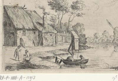 Krajina s farmou a vodou od David Teniers (II)