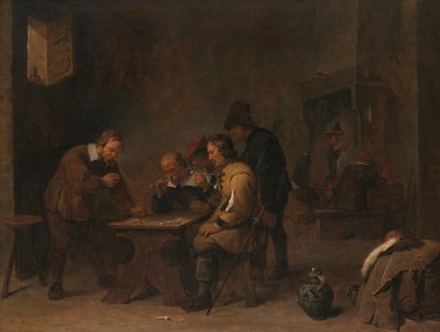 Gambleři Muži kostkování v hospodě od David Teniers (II)