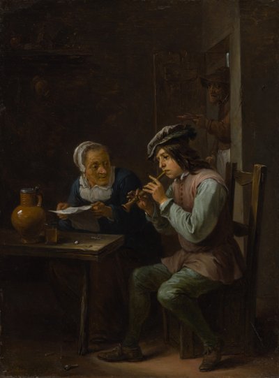 Flageolet Player, 163540. od David Teniers II