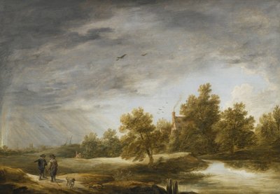 Říční krajina s duhou od David Teniers the Younger