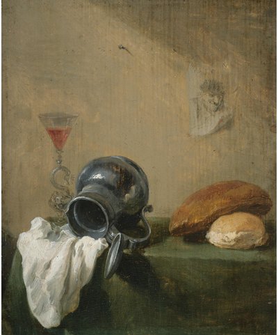 Zátiší s převrženým džbánem od David Teniers the Younger