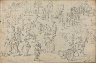 Studie tržních čísel od David Teniers the Younger