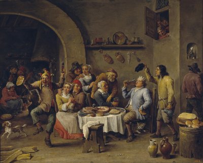 Král fazolí Svátek krále fazolí od David Teniers the Younger