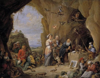 Pokušení svatého Antonína, polovina 17. století. od David Teniers the Younger
