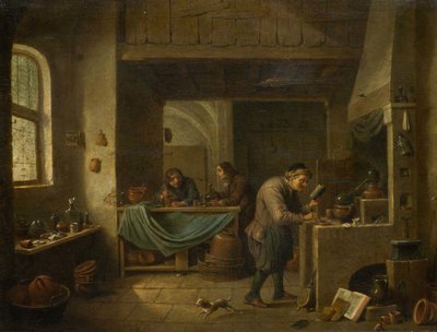 Alchymista a jeho žák od David Teniers the Younger
