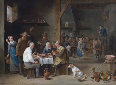 Večeře se šunkou od David Teniers the Younger