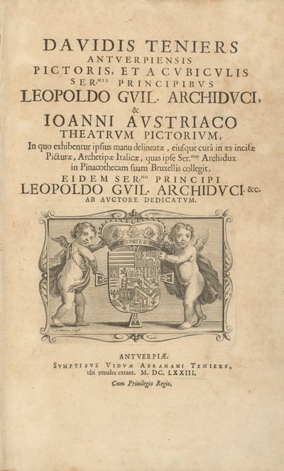 Titulní strana Theatrum Pictorium od David Teniers the Younger