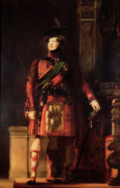 George IV (1762-1830) v Highland Dress, 1830 od David Wilkie