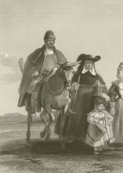 Skupina figurek vstupující do Madridu od David Wilkie