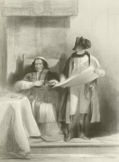 Napoleon a papež ve Fontainebleau od David Wilkie