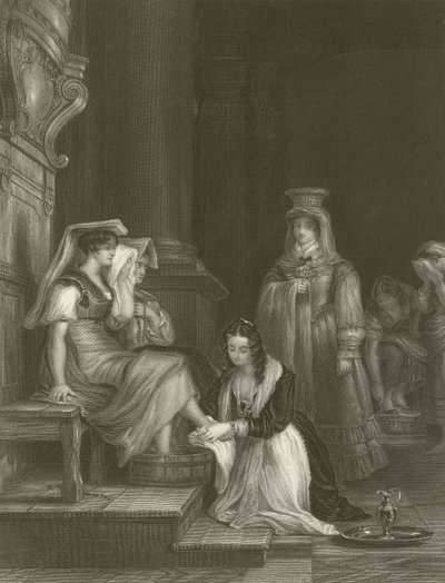 Princezna Doria umývá poutníkům nohy od David Wilkie