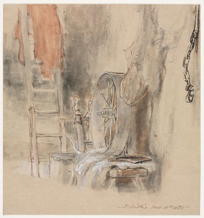 Studie pro The Peep-O-Day Boys Cabin, na západě Irska The Sleeping Whiteboy, 1835. od David Wilkie