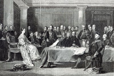 První rada královny, z „Hodiny volného času“, 1888 od David Wilkie