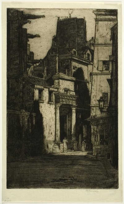 Saint Gervais, Rue des Barres, deska čtyři z Paris Set od David Young Cameron