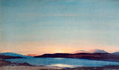 Západ slunce, Loch Rannoch, 1923. od David Young Cameron
