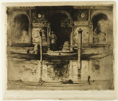 The Palace Doorway, deska 22 ze severoitalského souboru od David Young Cameron