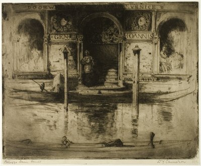 The Palace Doorway, deska 22 ze severoitalského souboru od David Young Cameron