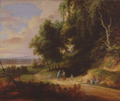 Krajina s cikánskými postavami od David and Vadder Teniers