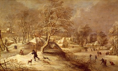 Stará vesnice pod sněhem od David Teniers the Elder
