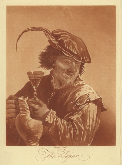 The Toper (rytina) od David the Younger (after) Teniers