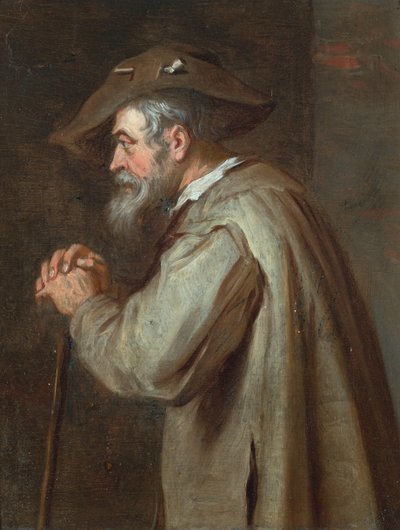 Rolník (olej na desce) od David the Younger (follower of) Teniers