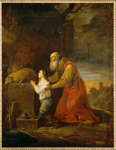 Abraham děkuje za ušetření svého syna Izáka od David the Younger Teniers