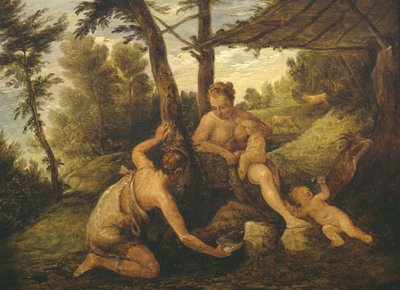 Adam a Eva po vyhnání (po Paulo Veronese a studio) od David Teniers the Younger