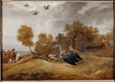 Arcivévoda Leopold Vilém loví volavky se sokoly... od David the Younger Teniers